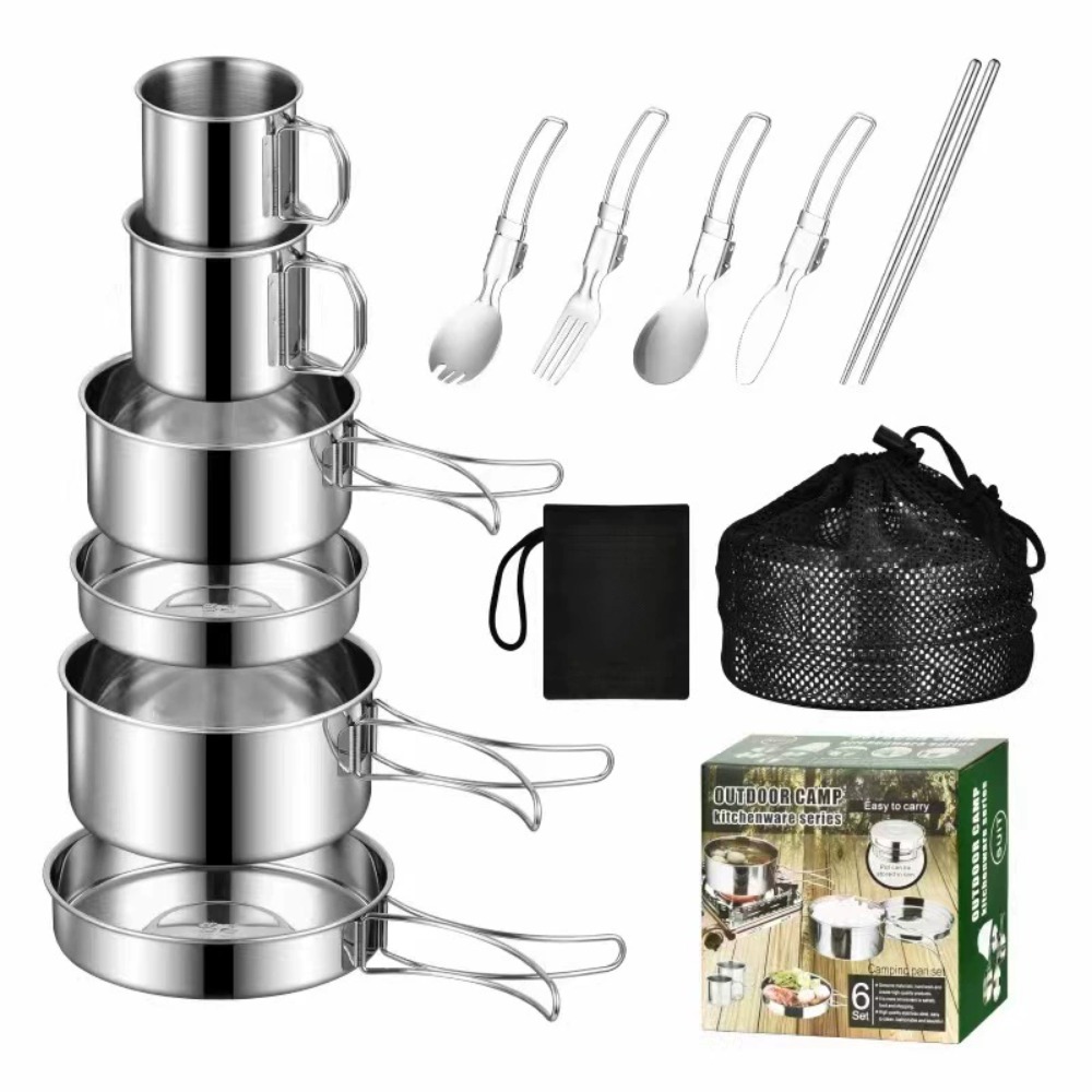 12PCS Adventure Camp Cook Set  - Camping Cooking Pots And Pans Set review and price