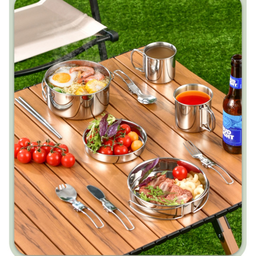 12PCS Adventure Camp Cook Set  - Camping Cooking Pots And Pans Set review and price