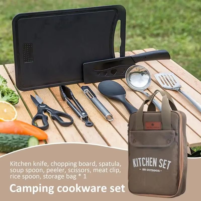 8pcs Camping Kitchen Cookware  - Camping Cooking Pan Set review and price