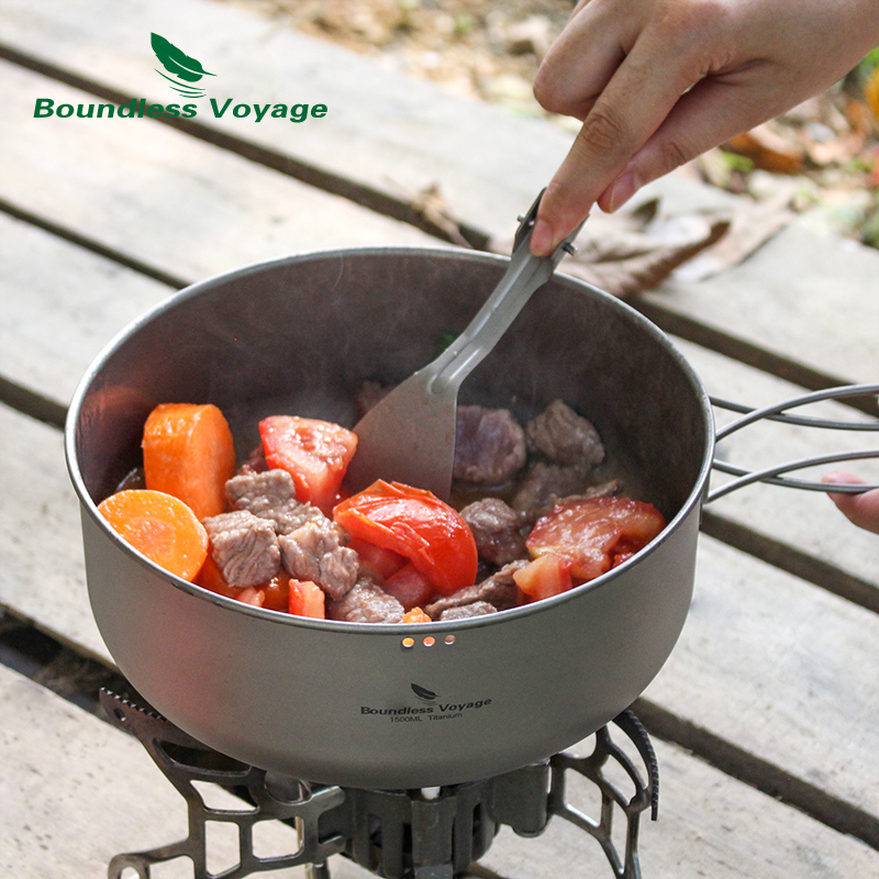 Boundless Voyage Titanium Stea - Camping Cooking Pots And Pans Set review and price