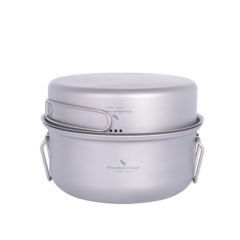 Boundless Voyage Titanium Stea - Camping Cooking Pots And Pans Set review and price