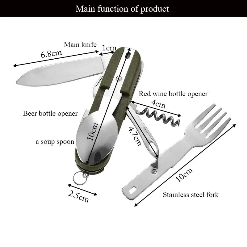 Stainless Steel 7 in 1 Camping - Camping Cooking Cutlery Set review and price