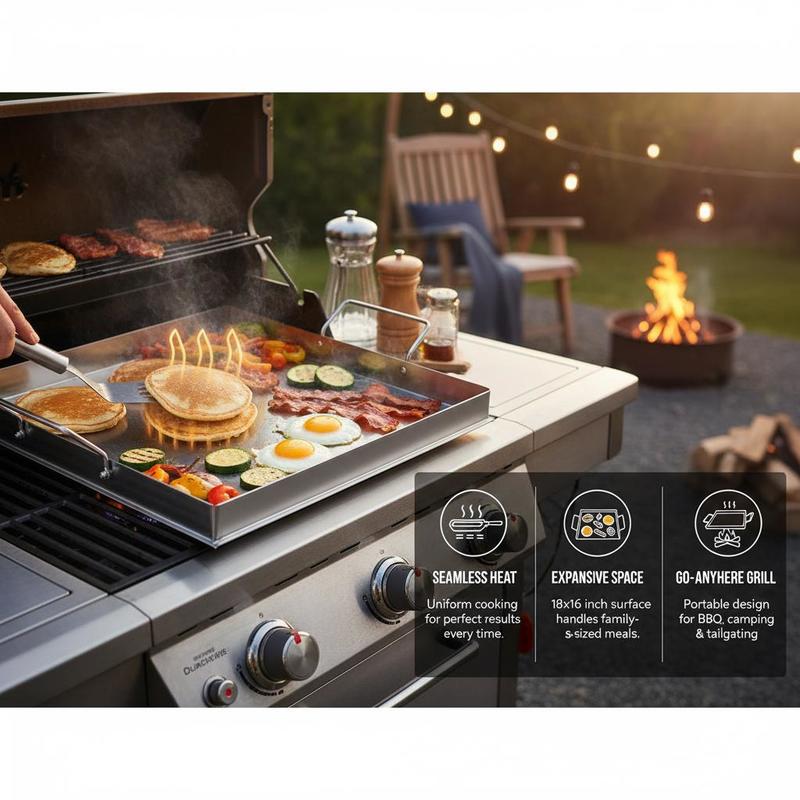 Universal Flat Top Griddle 18x - Camping Hiking Cooking review and price