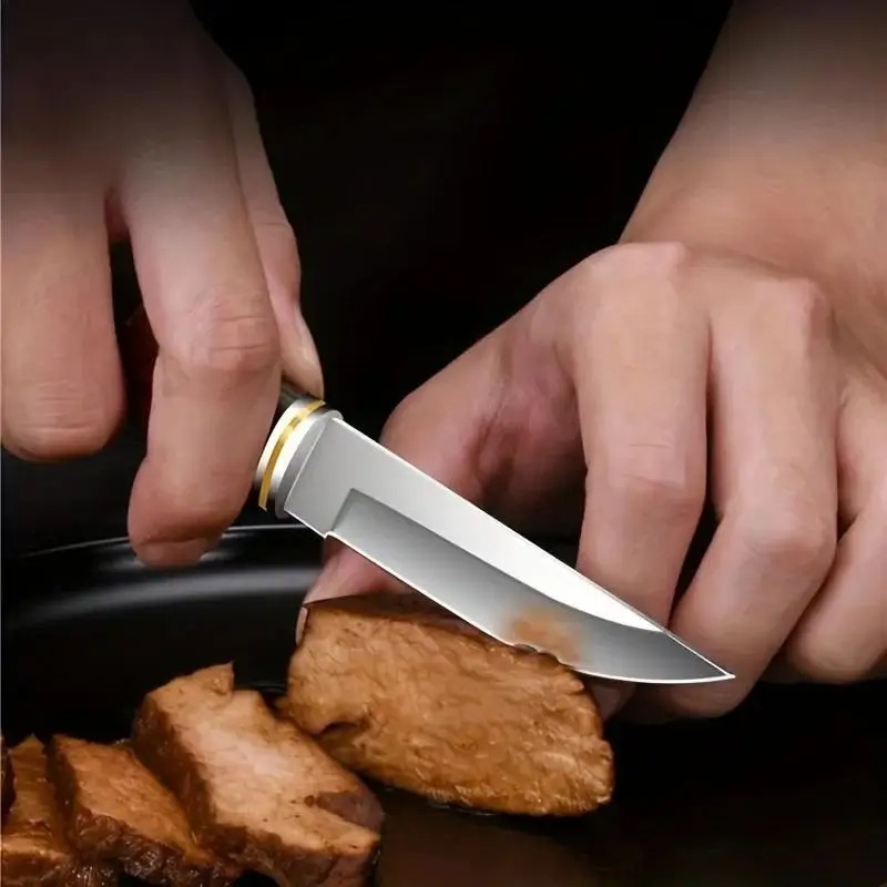 Premium Stainless Steel BBQ Kn - Camping Cooking Knife With Sheath review and price
