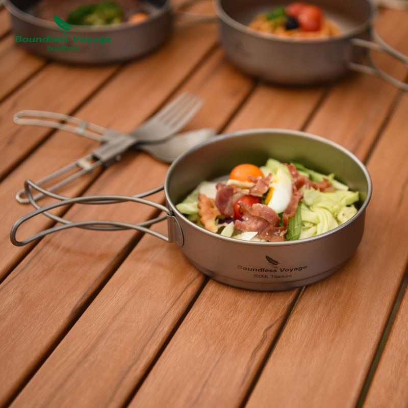 Pure Titanium Folding Handle P - Camping Cooking Pots And Pans Set review and price