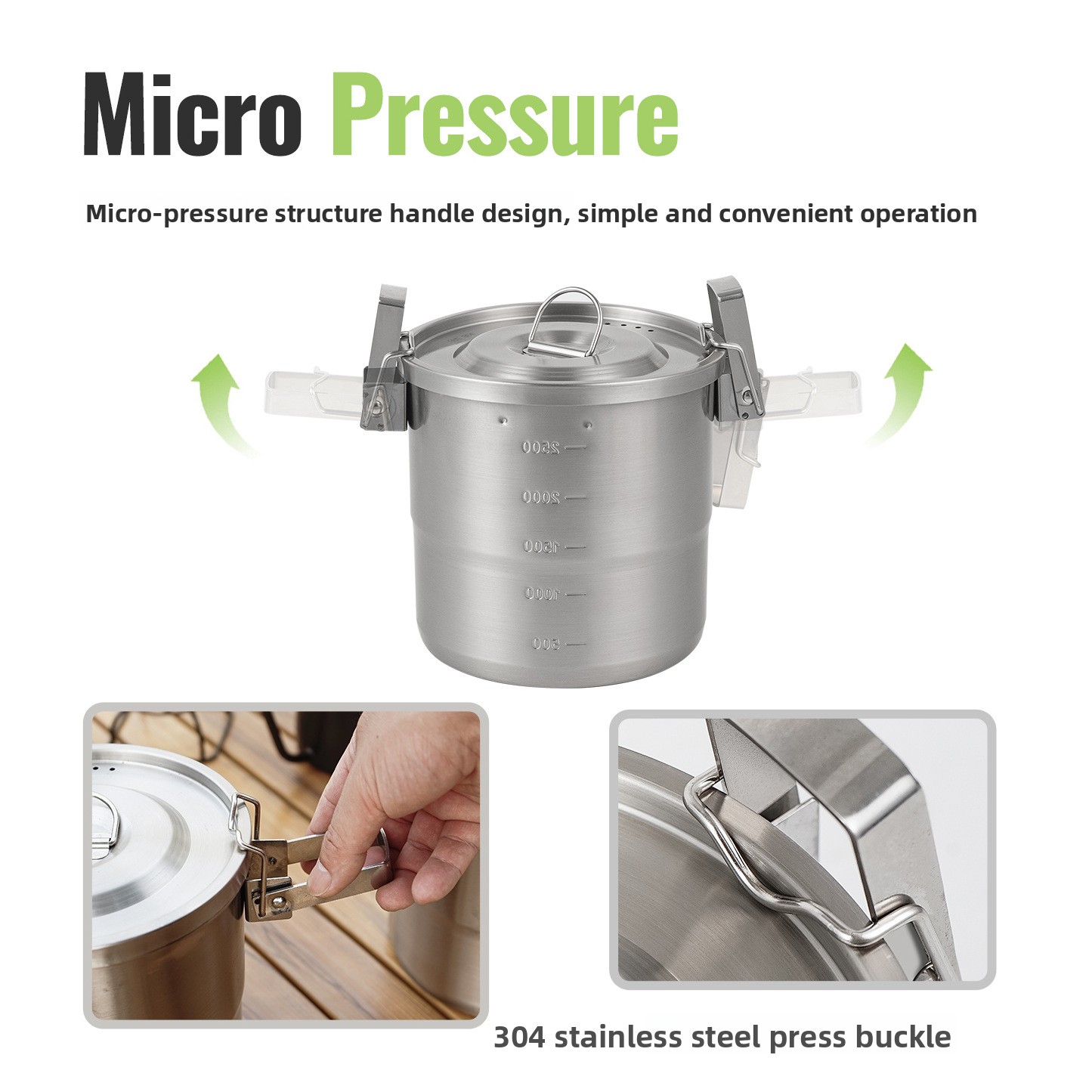 Outdoor 304 stainless steel po - Camping Cooking Pots And Pans Set review and price