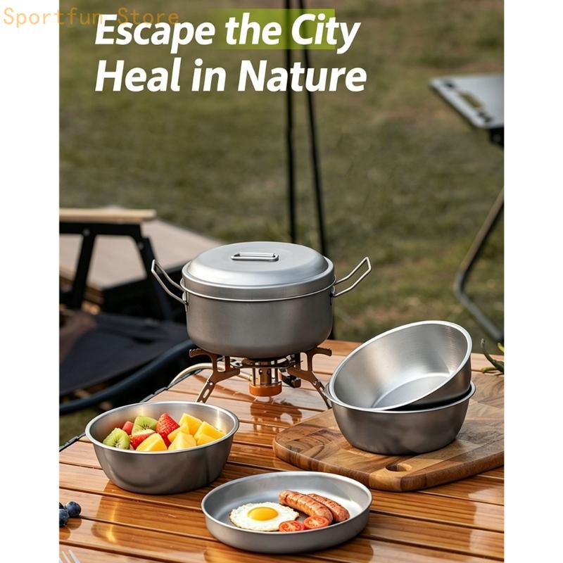 Trail Meal Cookware with Metal - Camping Cooking Dining Set review and price