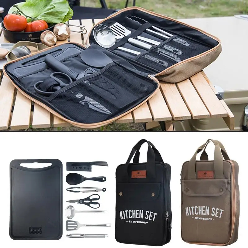 8pcs Camping Kitchen Cookware  - Camping Cooking Pan Set review and price
