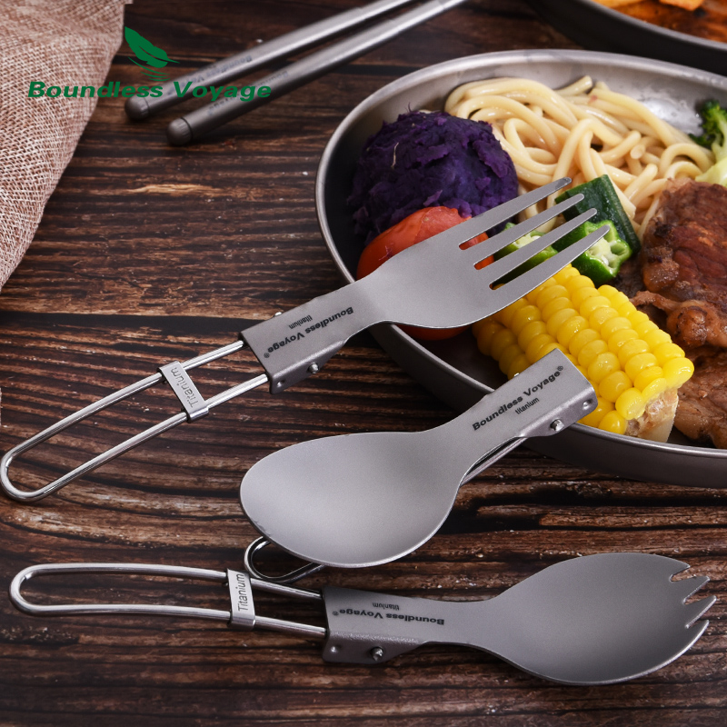 Boundless Voyage Titanium Camp - Camping Cooking Cutlery Set review and price