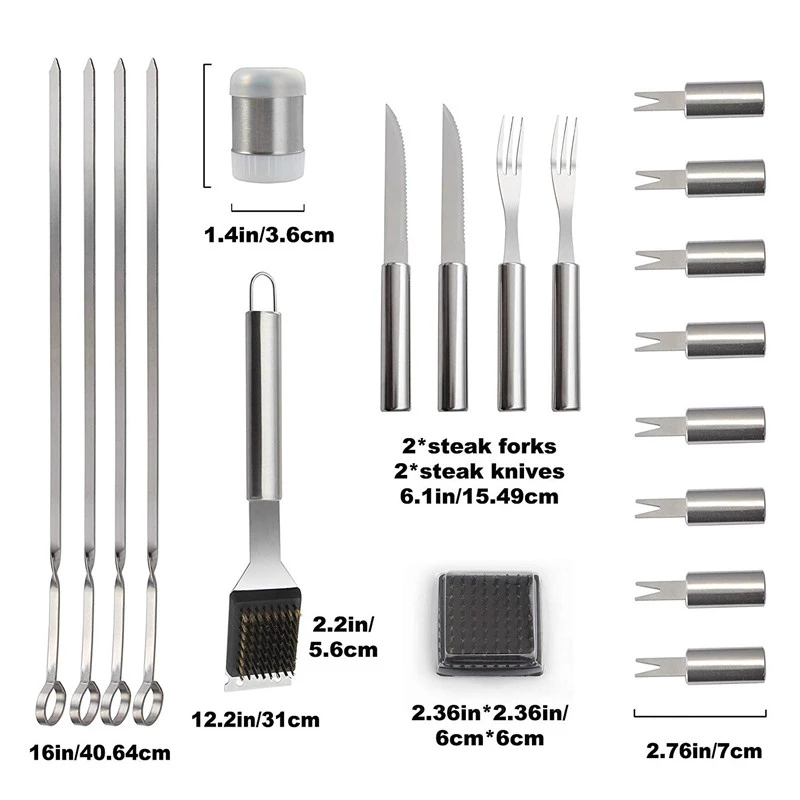 BBQ Tools Set Barbecue Grillin - Camping Cooking All In One review and price
