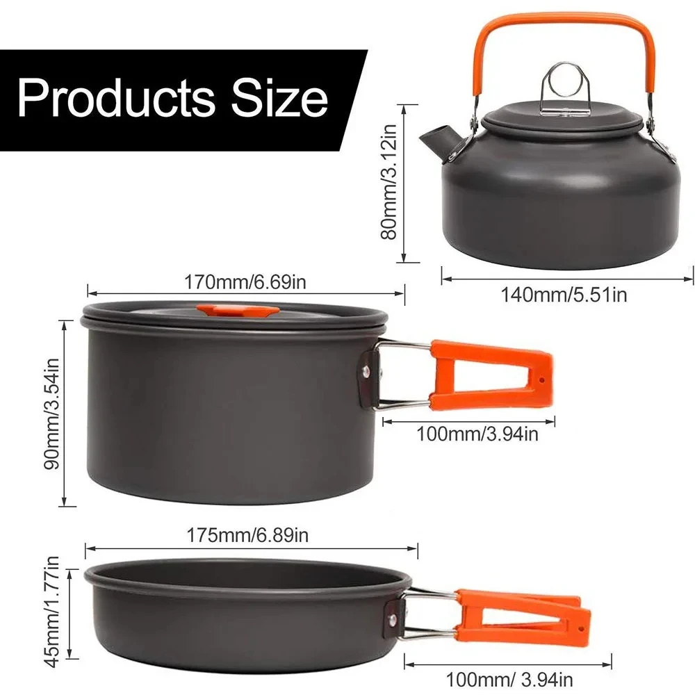 Camping Cookware Kit Outdoor C - Camping Cooking Set 2 Person review and price