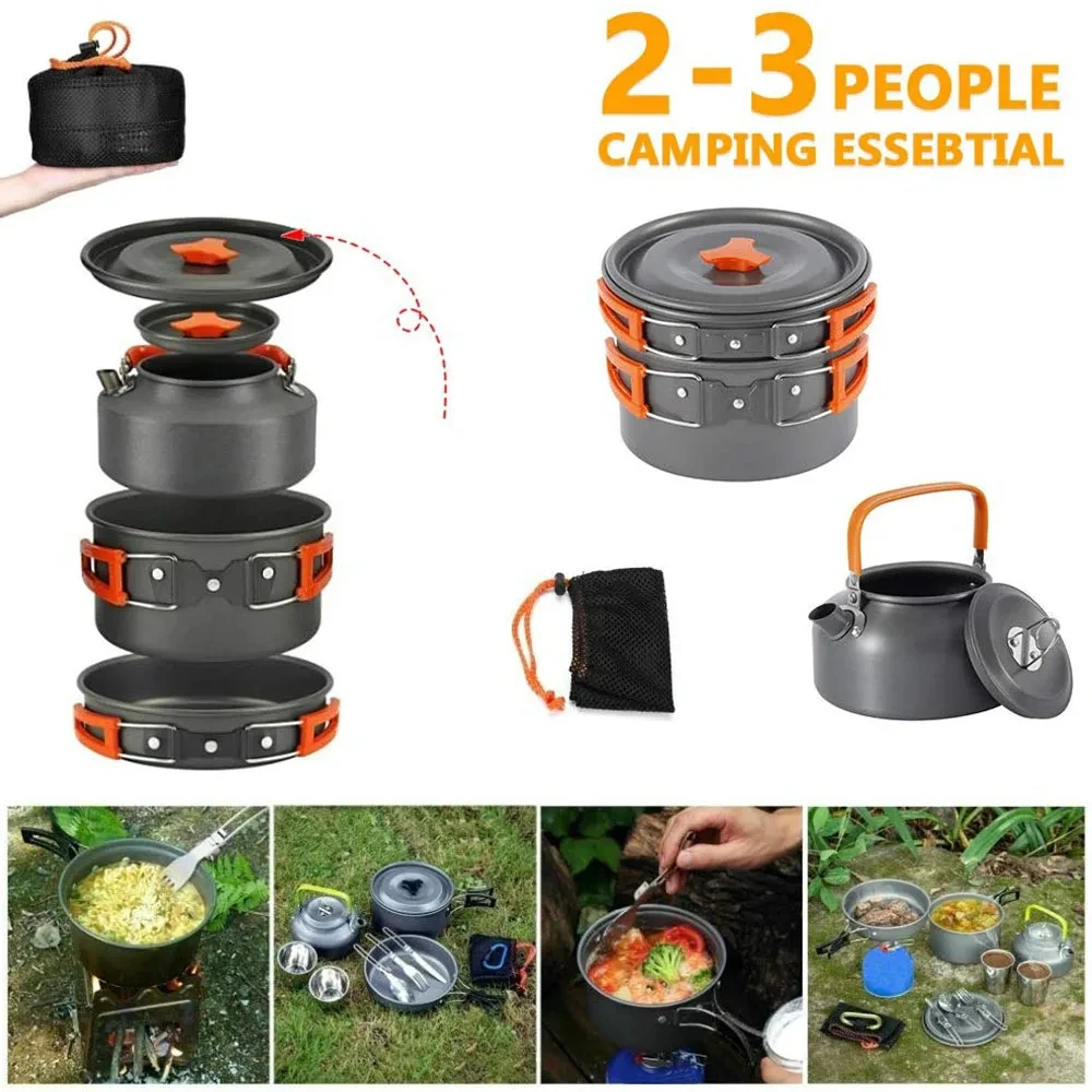 Camping Cookware Kit Outdoor C - Camping Cooking Set 2 Person review and price