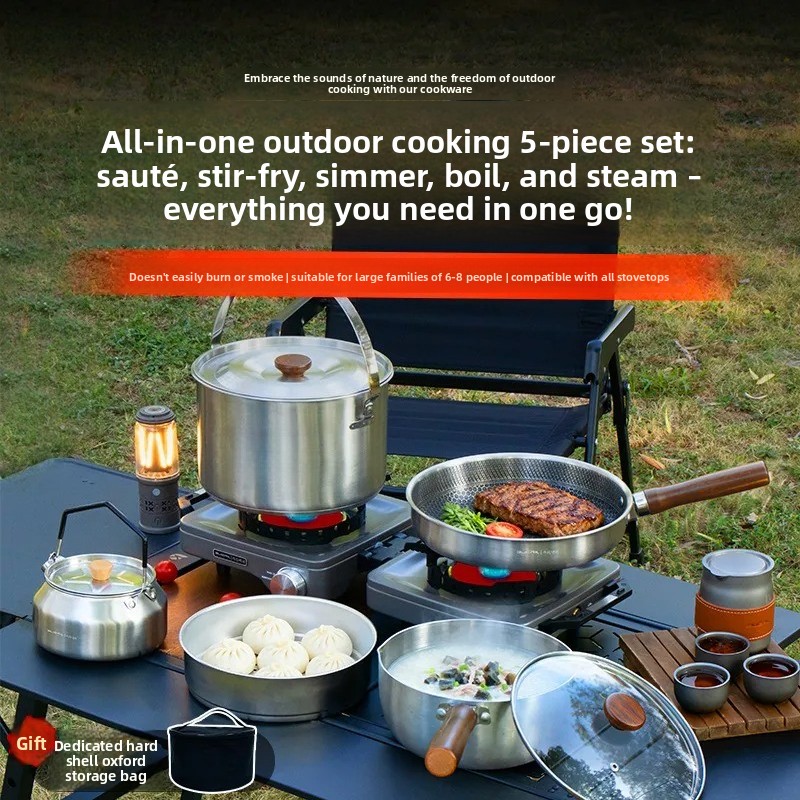 Portable Camping Cookware Set  - Camping Cooking Pots And Pans Set review and price