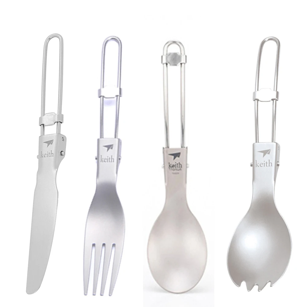 Keith Outdoor Titanium Folding - Camping Cooking Cutlery Set review and price
