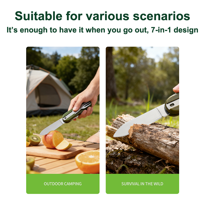 New Stainless Steel 7In1 Campi - Camping Cooking Cutlery Set review and price