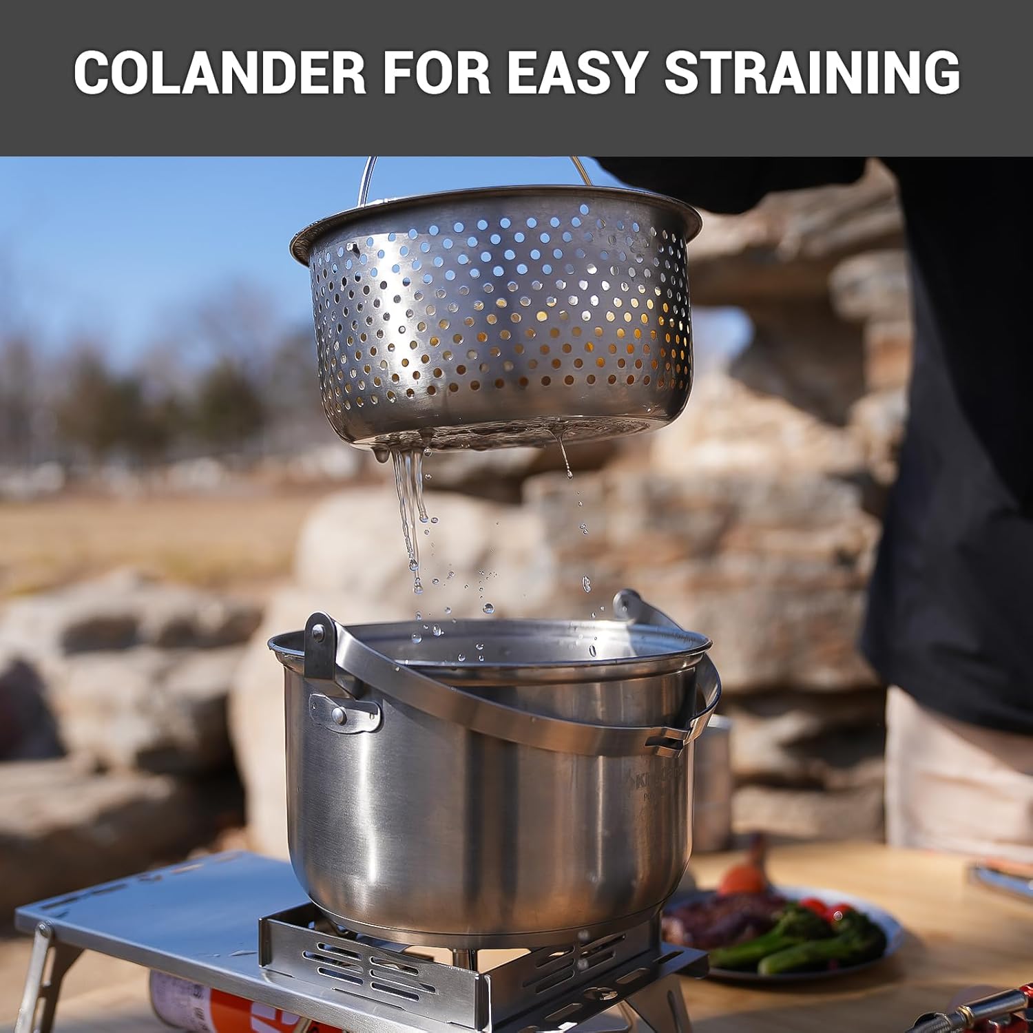 304 Stainless Steel Camping Co - Camping Cooking Pots And Pans Set review and price