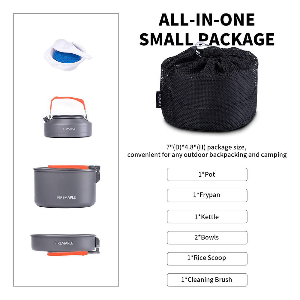 Fire Maple Picnic Pot Pan Set  - Camping Cooking Set 2 Person review and price