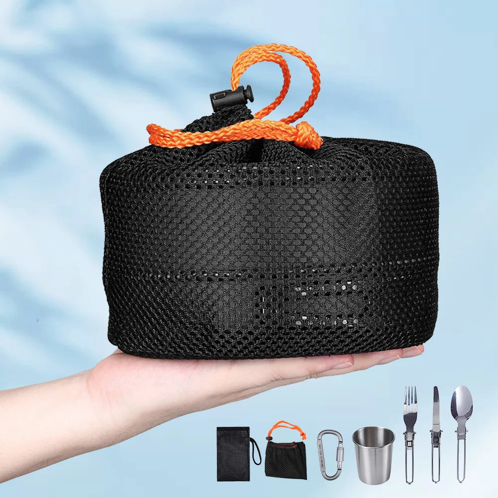 Camping Cookware Kit Kettle Po - Camping Hiking Cooking review and price