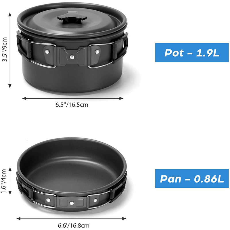 1 Set Outdoor Pot Pan Camping  - Camping Cooking Pots And Pans Set review and price