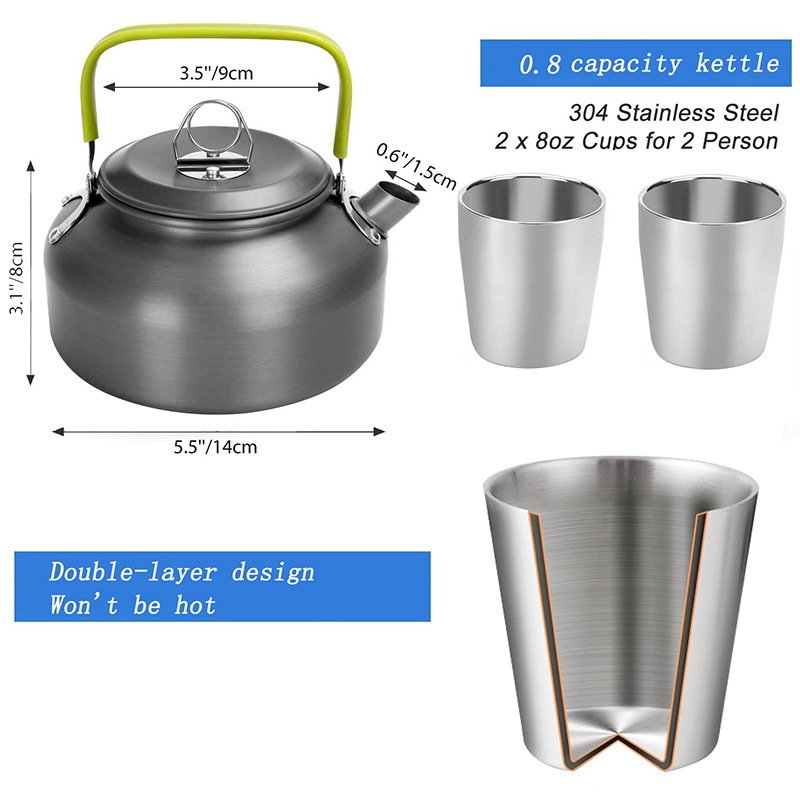 1 Set Outdoor Pot Pan Camping  - Camping Cooking Pots And Pans Set review and price